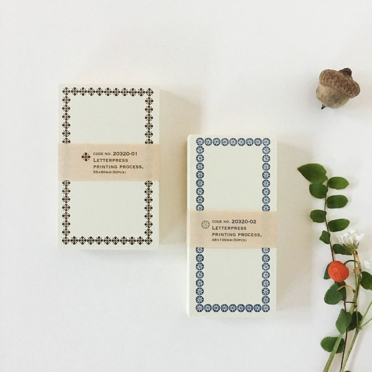 Classiky Letterpress Note Cards-niconeco zakkaya