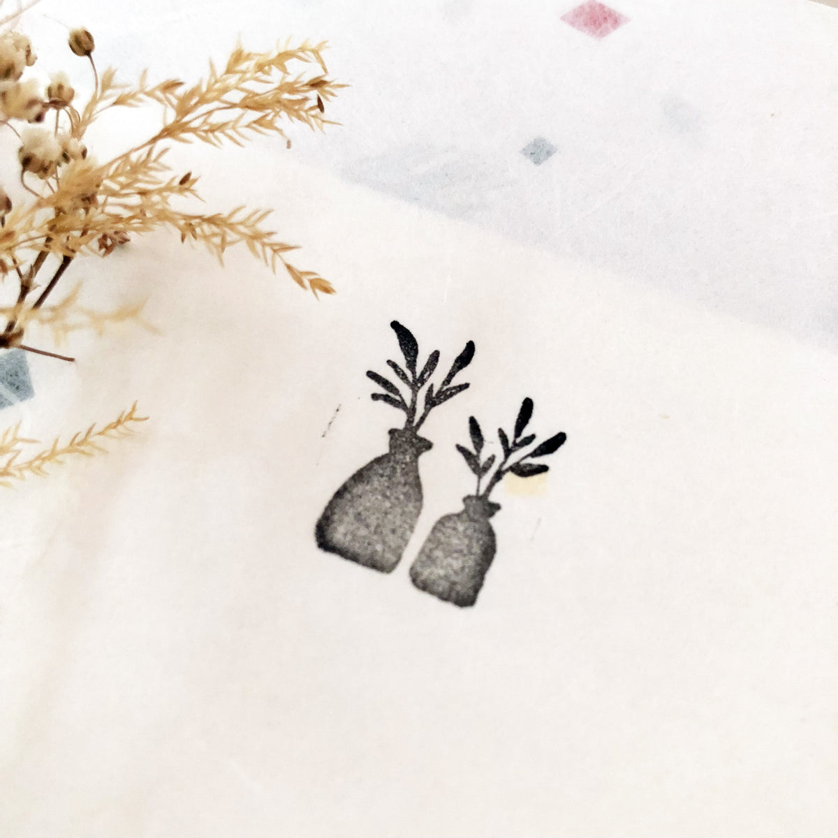 niconeco zakkaya x Hiraoka Hitomi Collabration Rubber Stamp - Olive Leaf-niconeco zakkaya