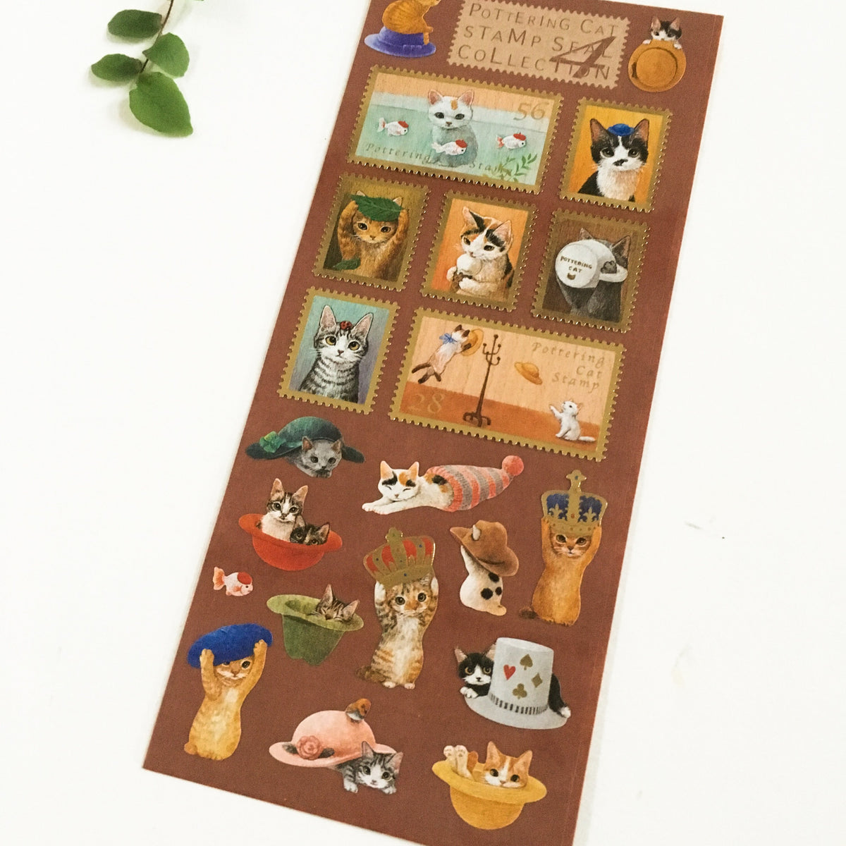 Pottering Cat Stamp Seal Sticker-niconeco zakkaya