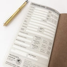 Traveler's Notebook 018 Free Weekly Vertical Refill-niconeco zakkaya